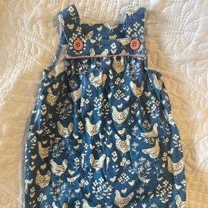Boden 0-3 EUC chicken hen romper